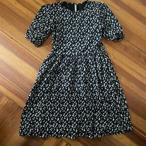 Mata Traders Black and White Polka Dot Dress